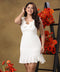 Sleeveless Frilled Neck Chiffon Mini Dress
